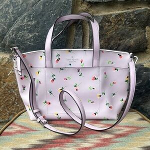 NWT Kate Spade Floral Pansy Toss Lilac Crossbody Satchel Bag